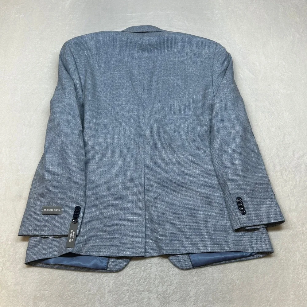 Michael Kors Sport Coat Mens‎ 42S 42 Transition Lt Blue Stretch Classic Fit $295